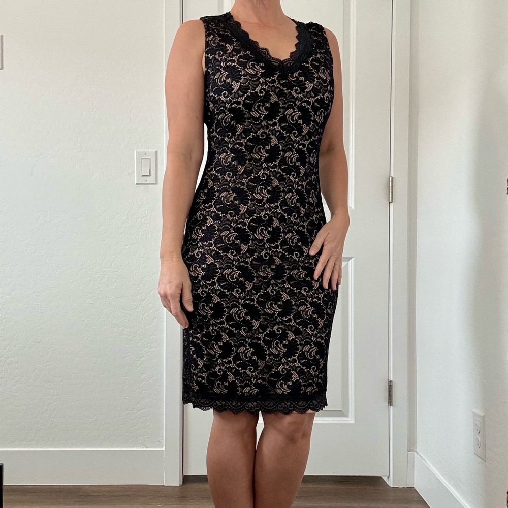 Liberty Love LBD Black Floral Lace Gothic Romance Bodycon Dress
